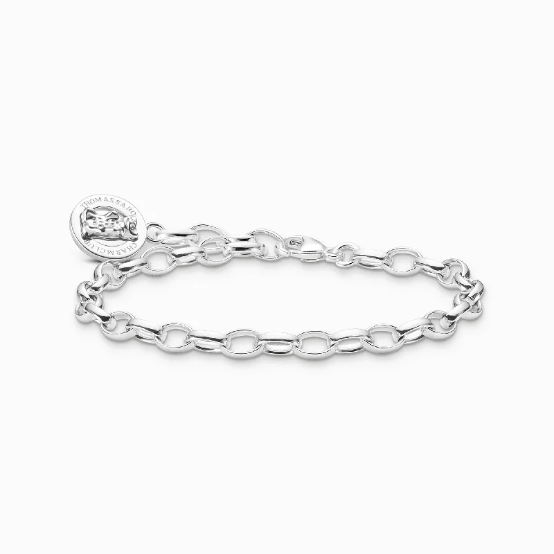 Women's everyday bangles-Charmista HARIBO Sterling Silver Goldbears Logo Ring Bracelet X0291-001-21