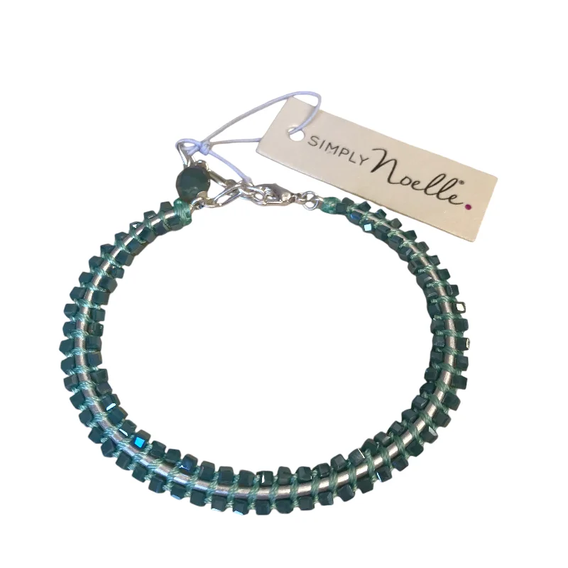 Women's friendship bangles-Bracelet Beaded By Simply Noelle In Green