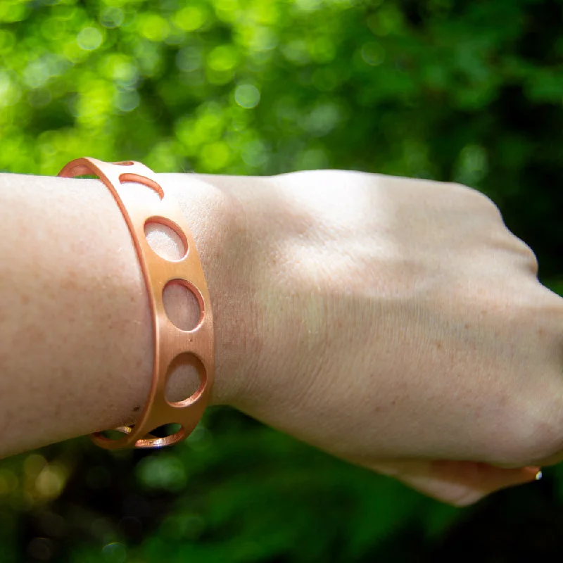 Designer women's bangles-Cyclamen Copper Bracelet