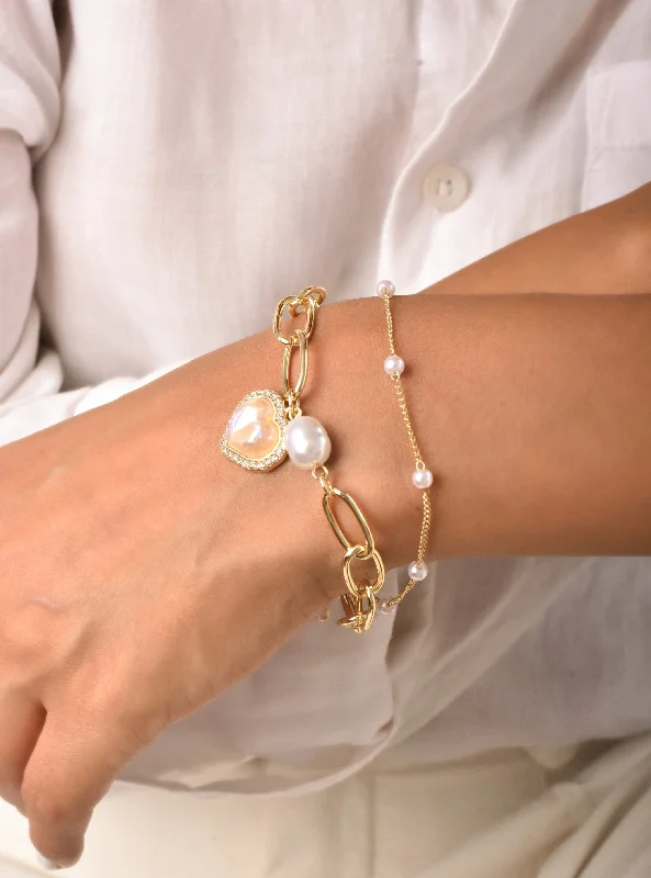 Women's celestial bangles-Abigail Charms Layered Bracelet