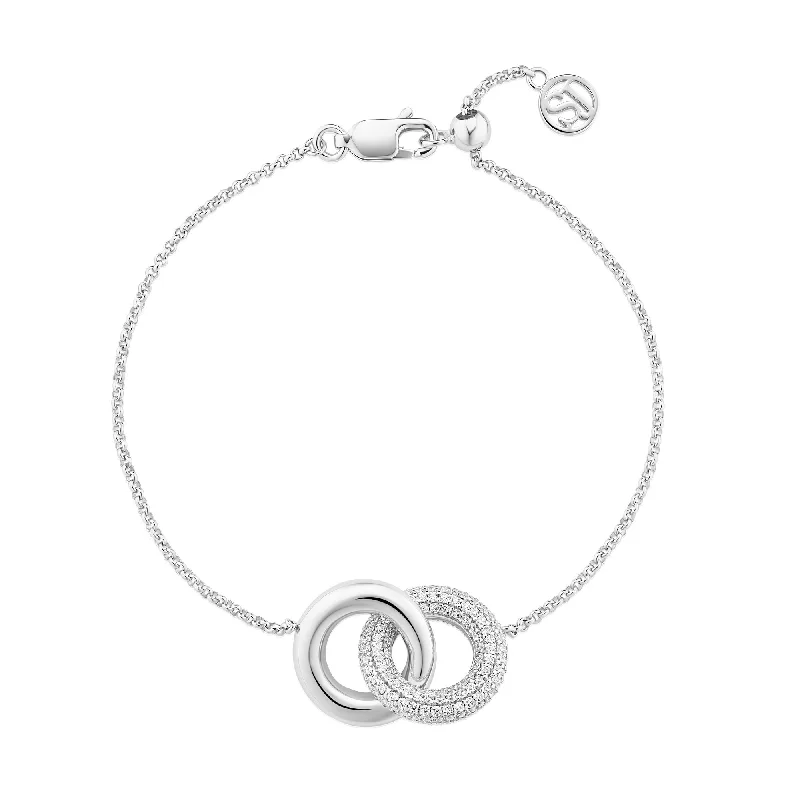 Women's exclusive bangles-Sterling Silver Carrara Bracelet SJ-B2477-CZ