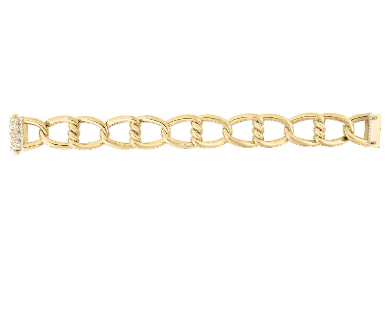 Women's pet memorial bangles-Roberto Coin Cialoma 18K Yellow Gold Diamond Bracelet