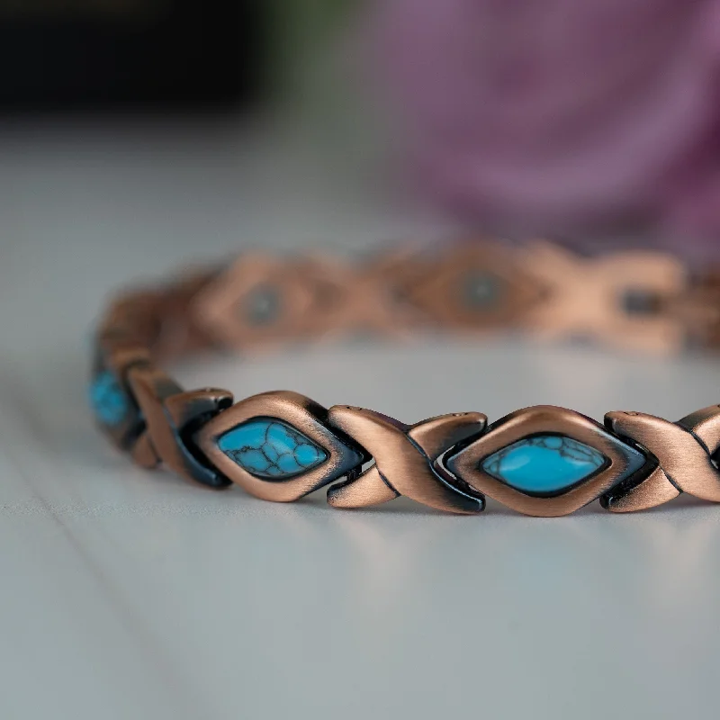 Women's geometric bangles-Betony Sky Copper Bracelet