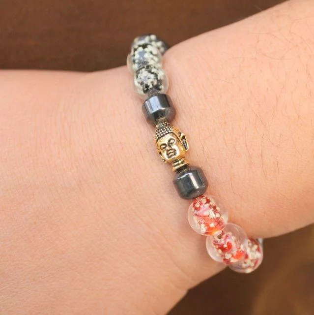 Women's chain bracelets-Beaded Buddha Bracelet