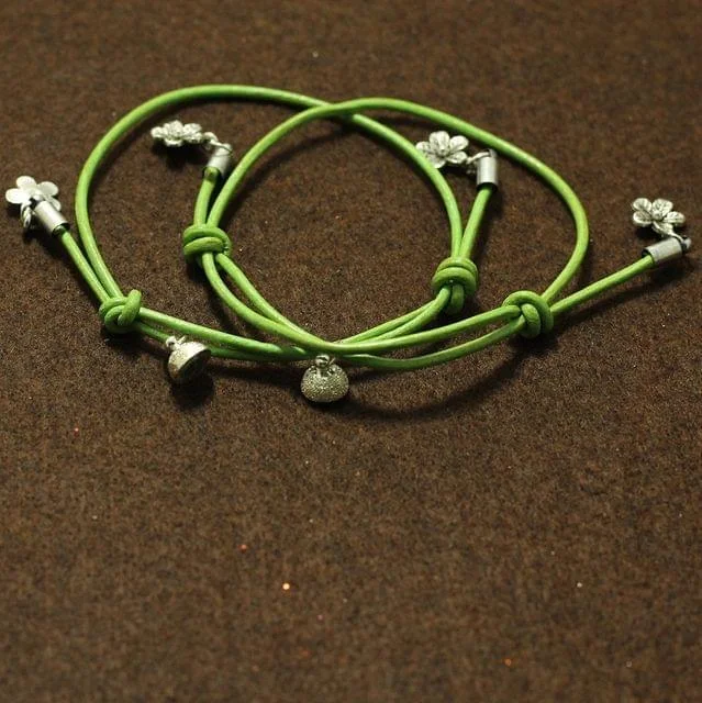 Women's emerald bangles-Couple Matching Magnetic Bracelets